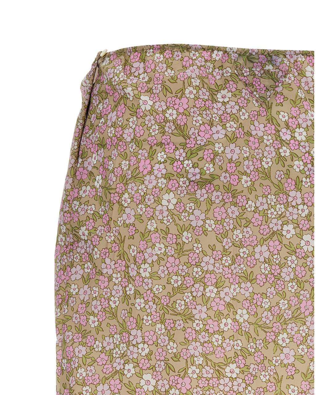 PRADA Мульти полиамидовая юбка миди, фото 4