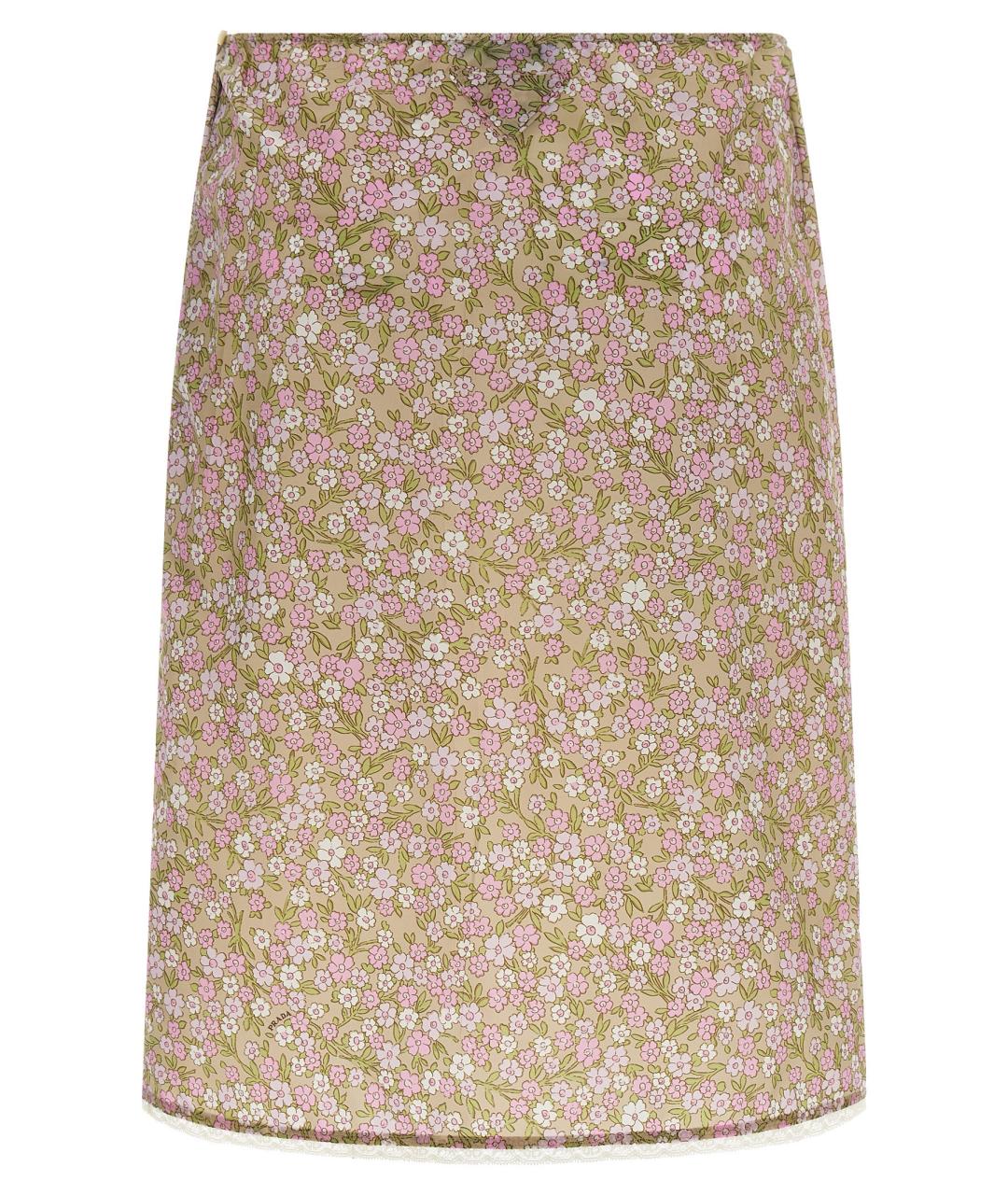 PRADA Мульти полиамидовая юбка миди, фото 2
