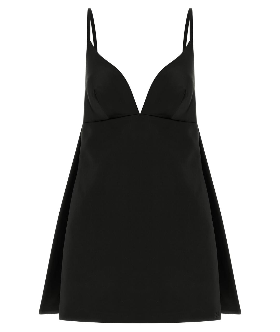 ELISABETTA FRANCHI Черный полиэстеровый сарафан, фото 1