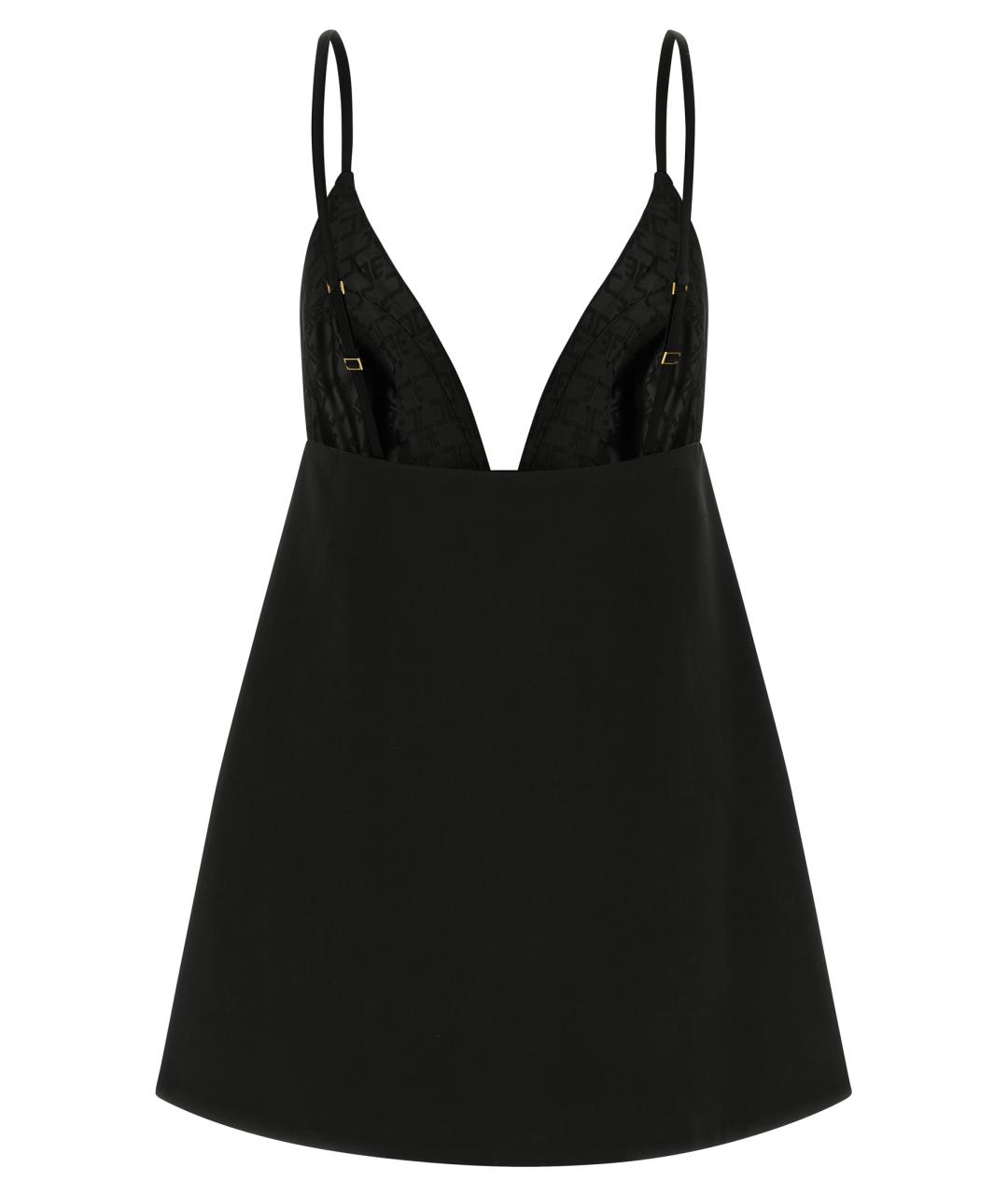 ELISABETTA FRANCHI Черный полиэстеровый сарафан, фото 2