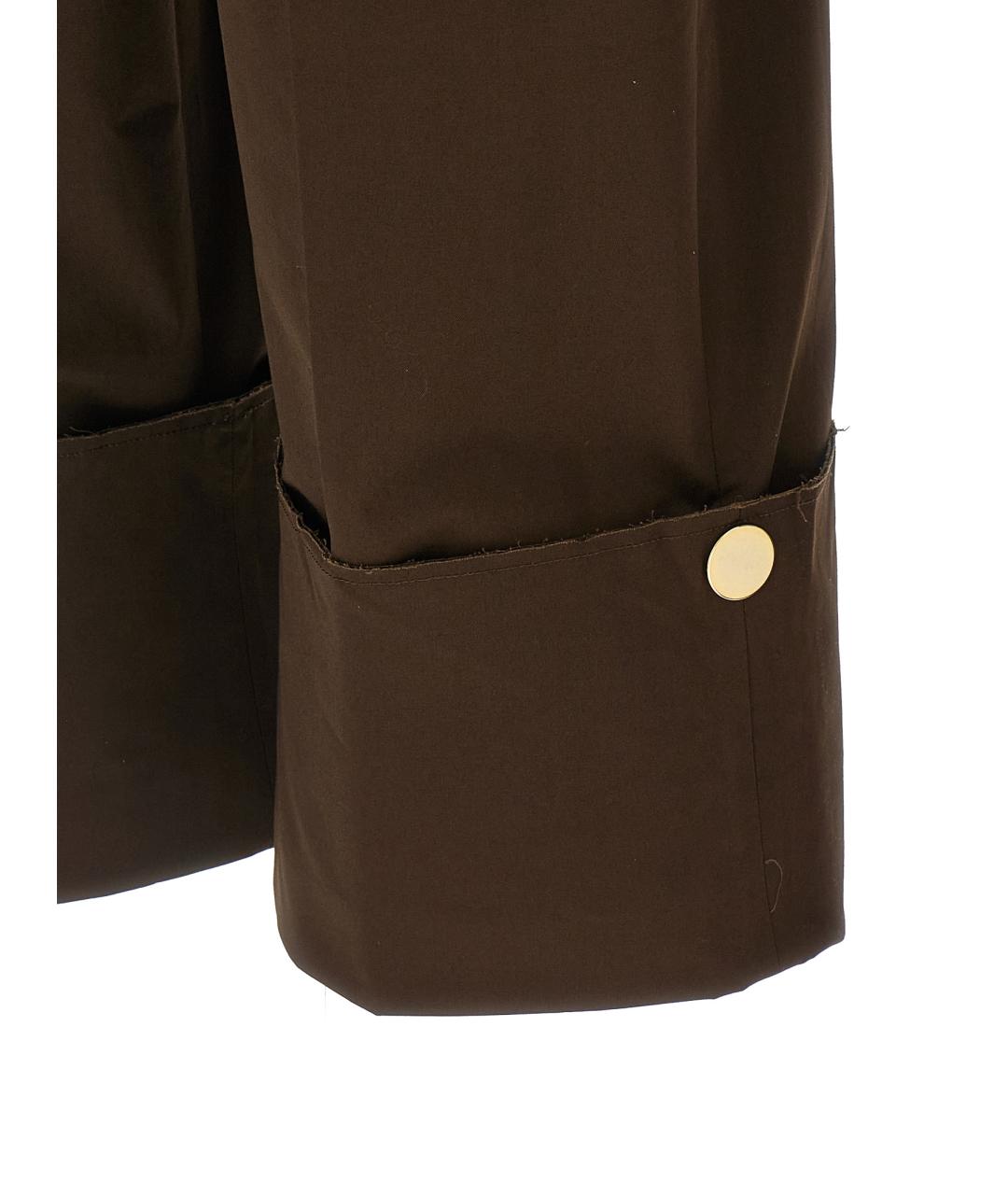DARKPARK Коричневые хлопковые прямые брюки, фото 5
