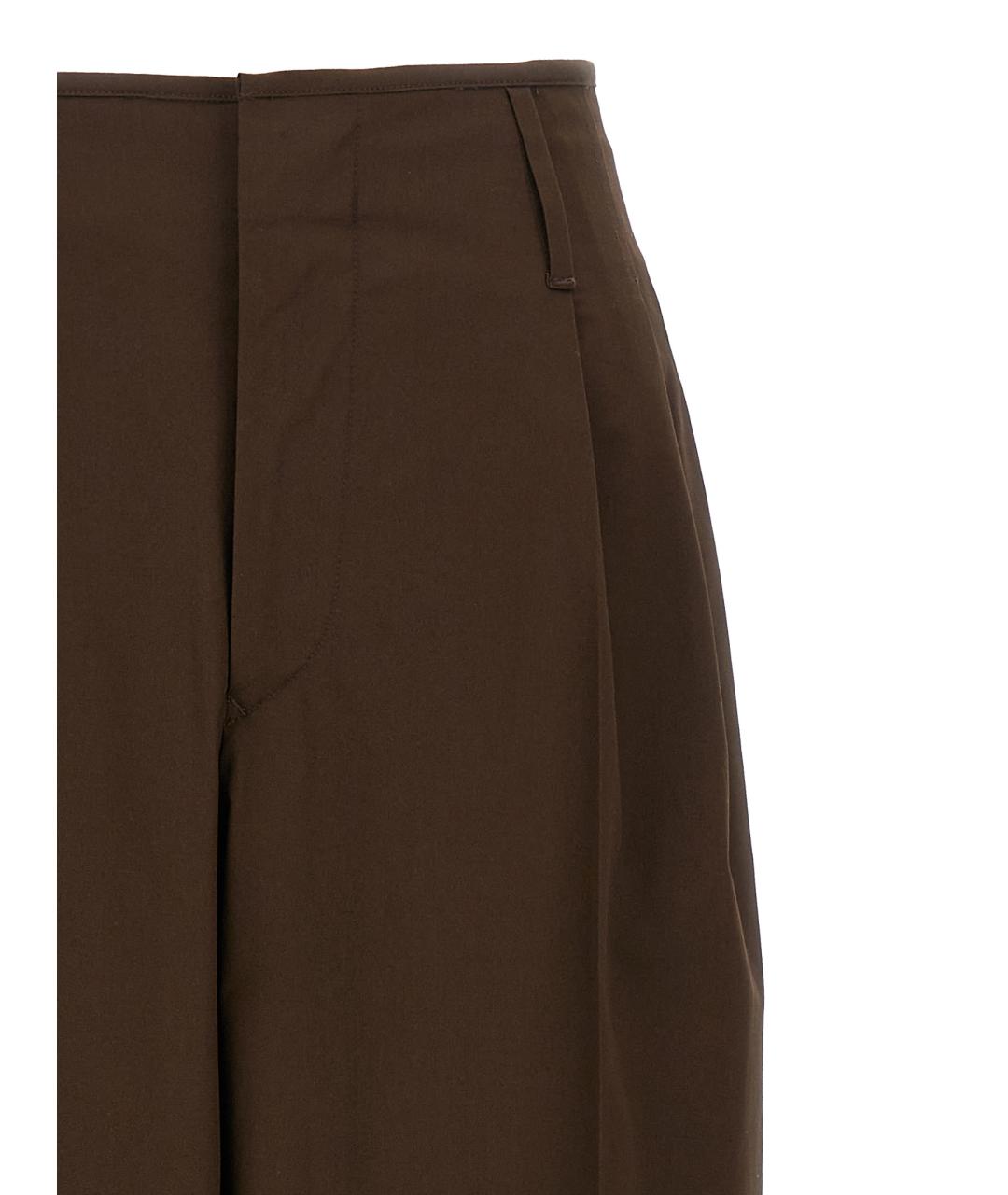 DARKPARK Коричневые хлопковые прямые брюки, фото 3