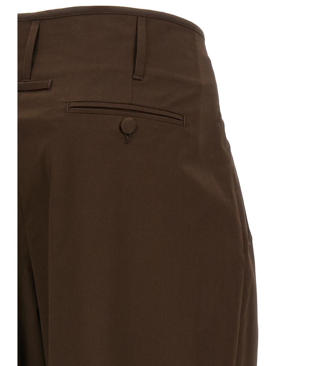 DARKPARK Коричневые хлопковые прямые брюки, фото 4
