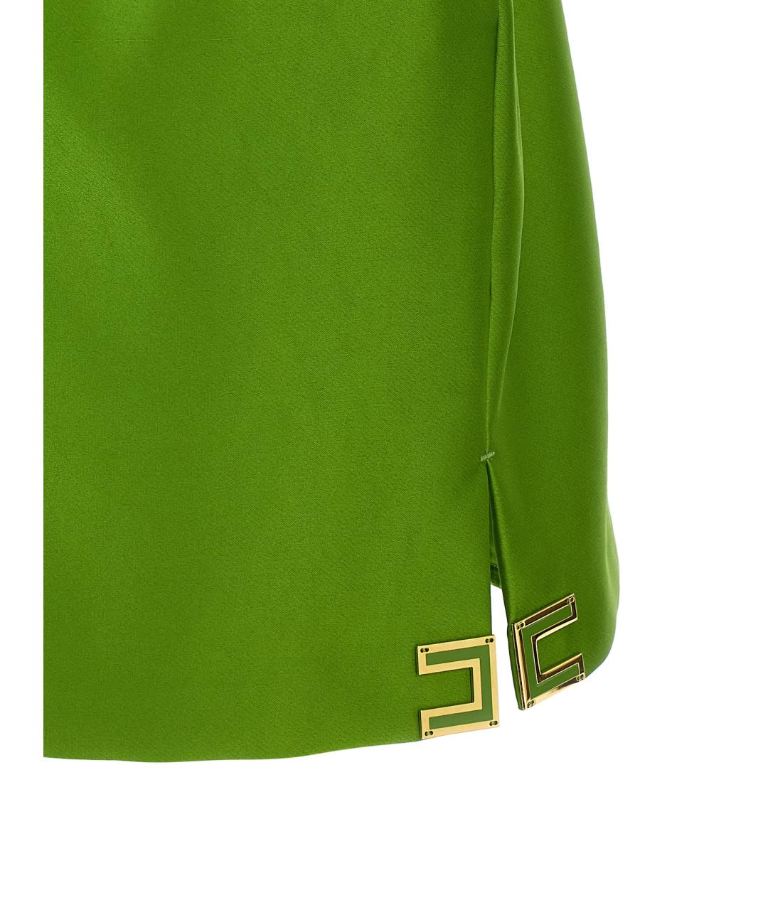 ELISABETTA FRANCHI Зеленые полиэстеровое коктейльное платье, фото 4