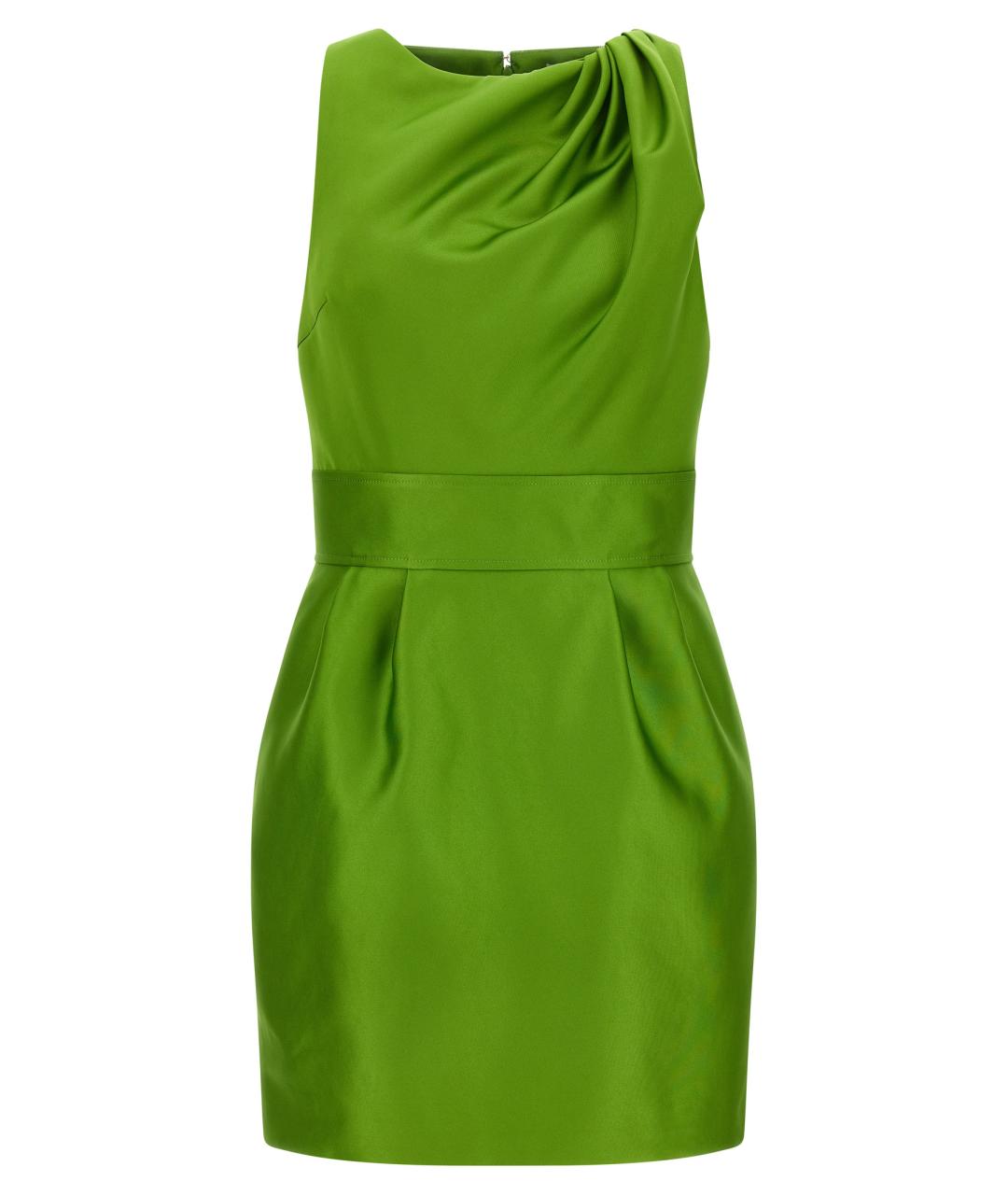 ELISABETTA FRANCHI Зеленые полиэстеровое коктейльное платье, фото 1