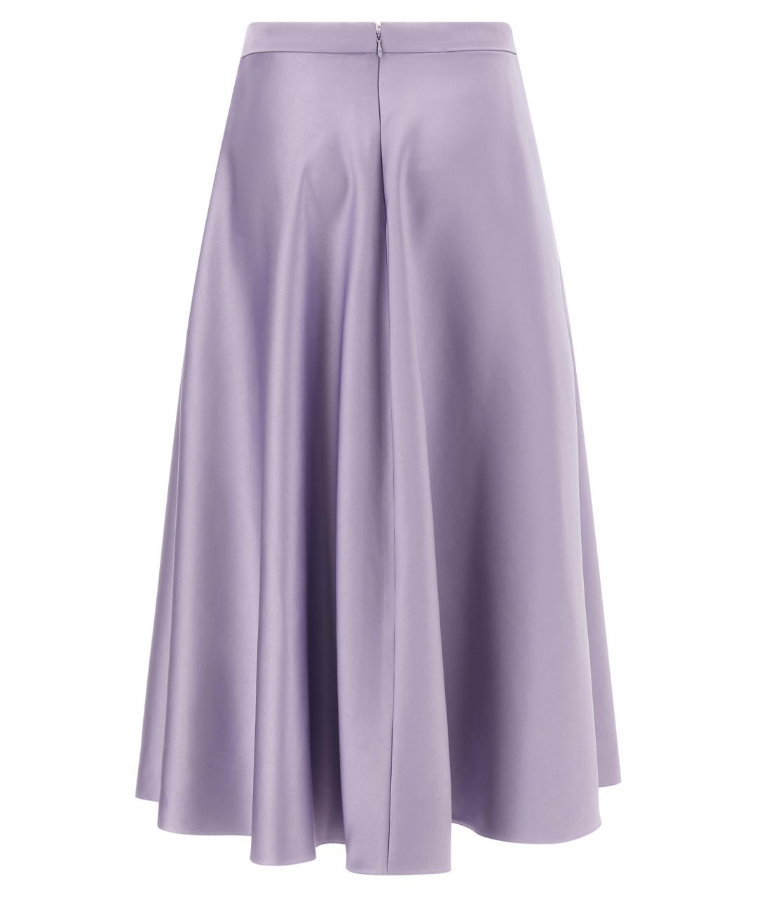 ELISABETTA FRANCHI Фиолетовая полиэстеровая юбка миди, фото 2