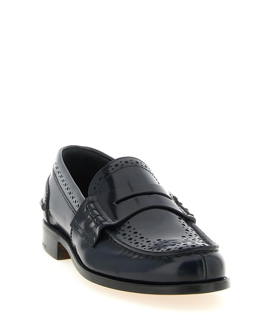 CHURCH'S Темно-синие кожаные лоферы, фото 2