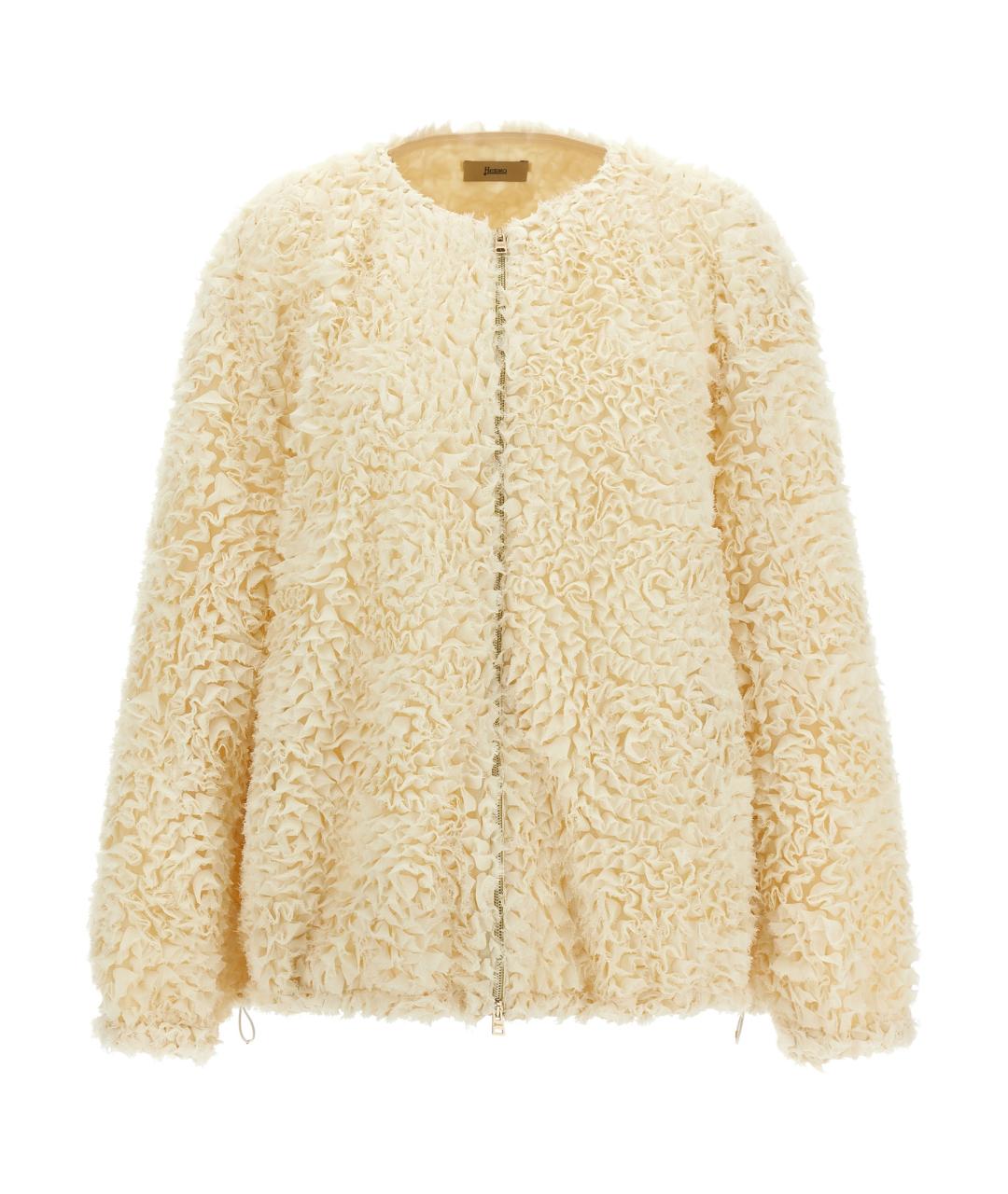 HERNO Бежевая полиэстеровая куртка, фото 1