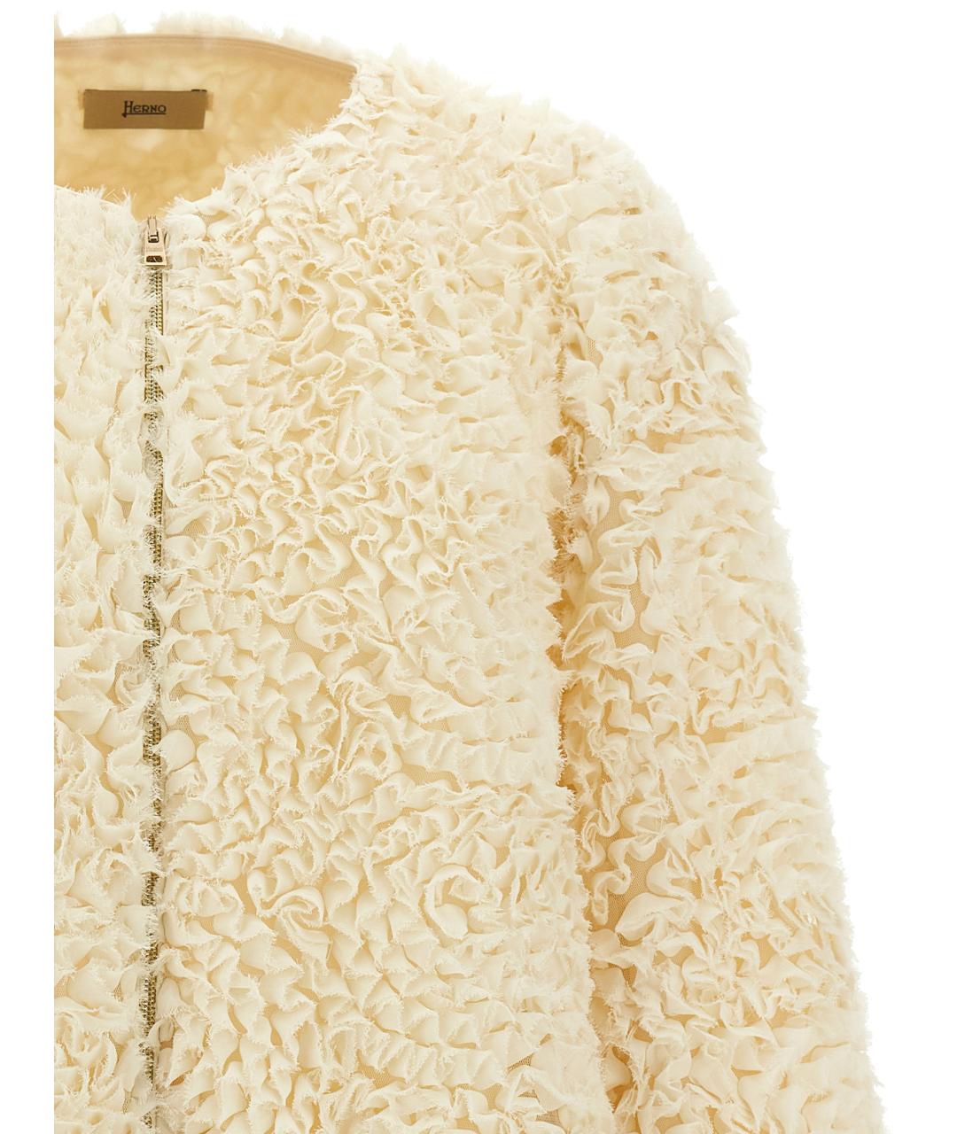 HERNO Бежевая полиэстеровая куртка, фото 3