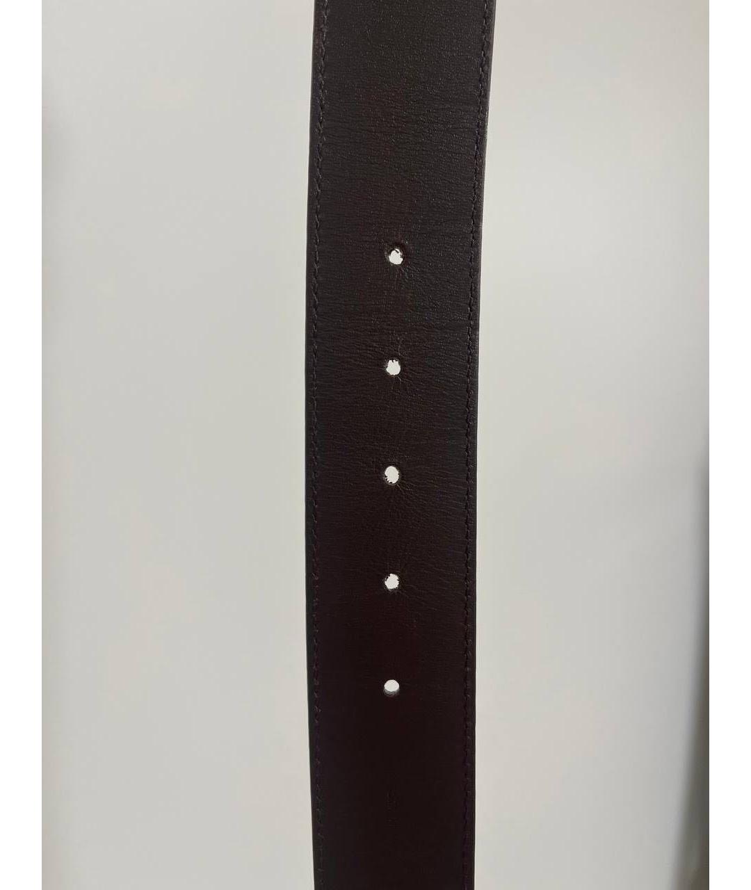 LOUIS VUITTON Коричневый кожаный ремень, фото 4