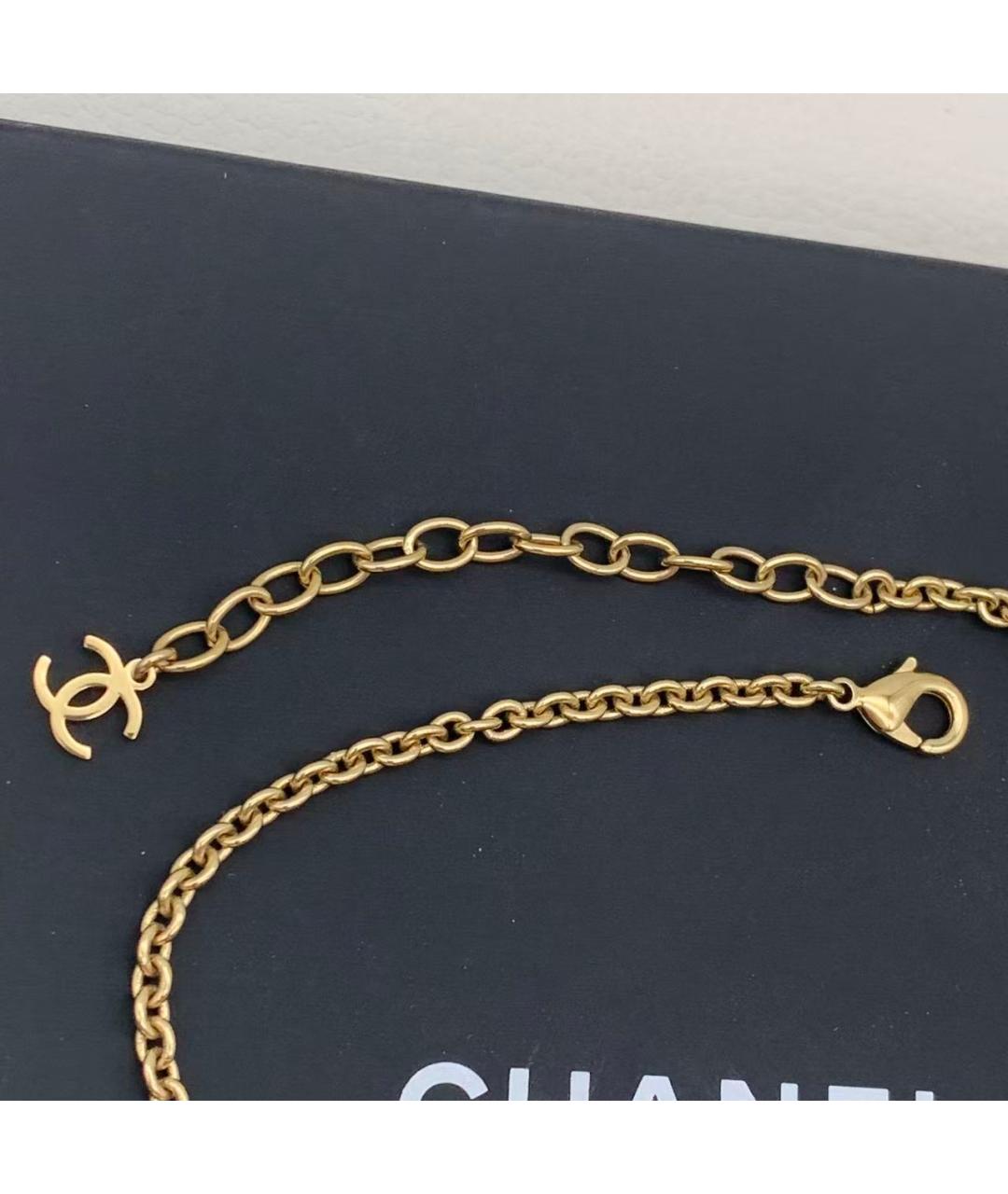 CHANEL Золотое металлическое колье, фото 4