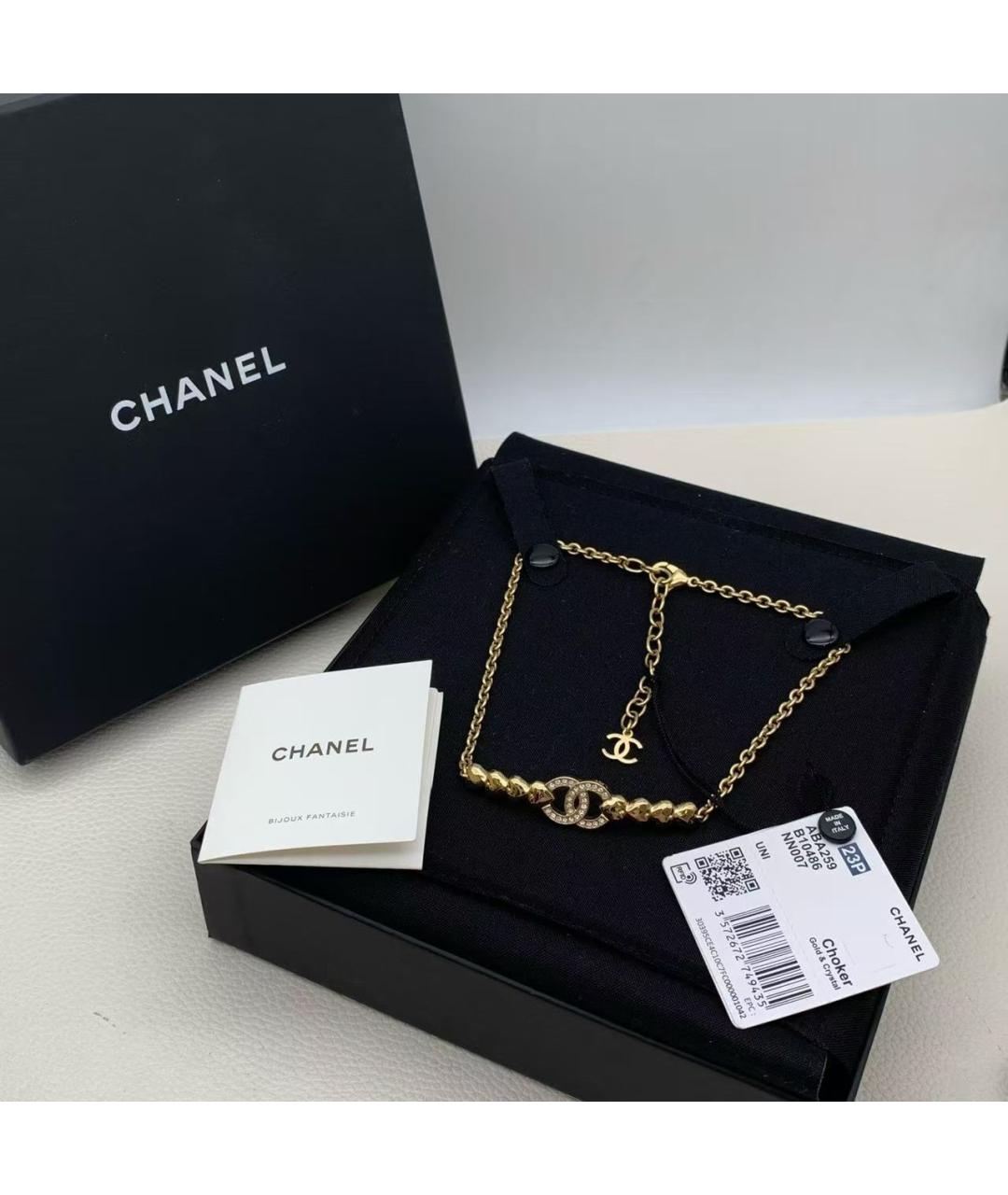 CHANEL Золотое металлическое колье, фото 2