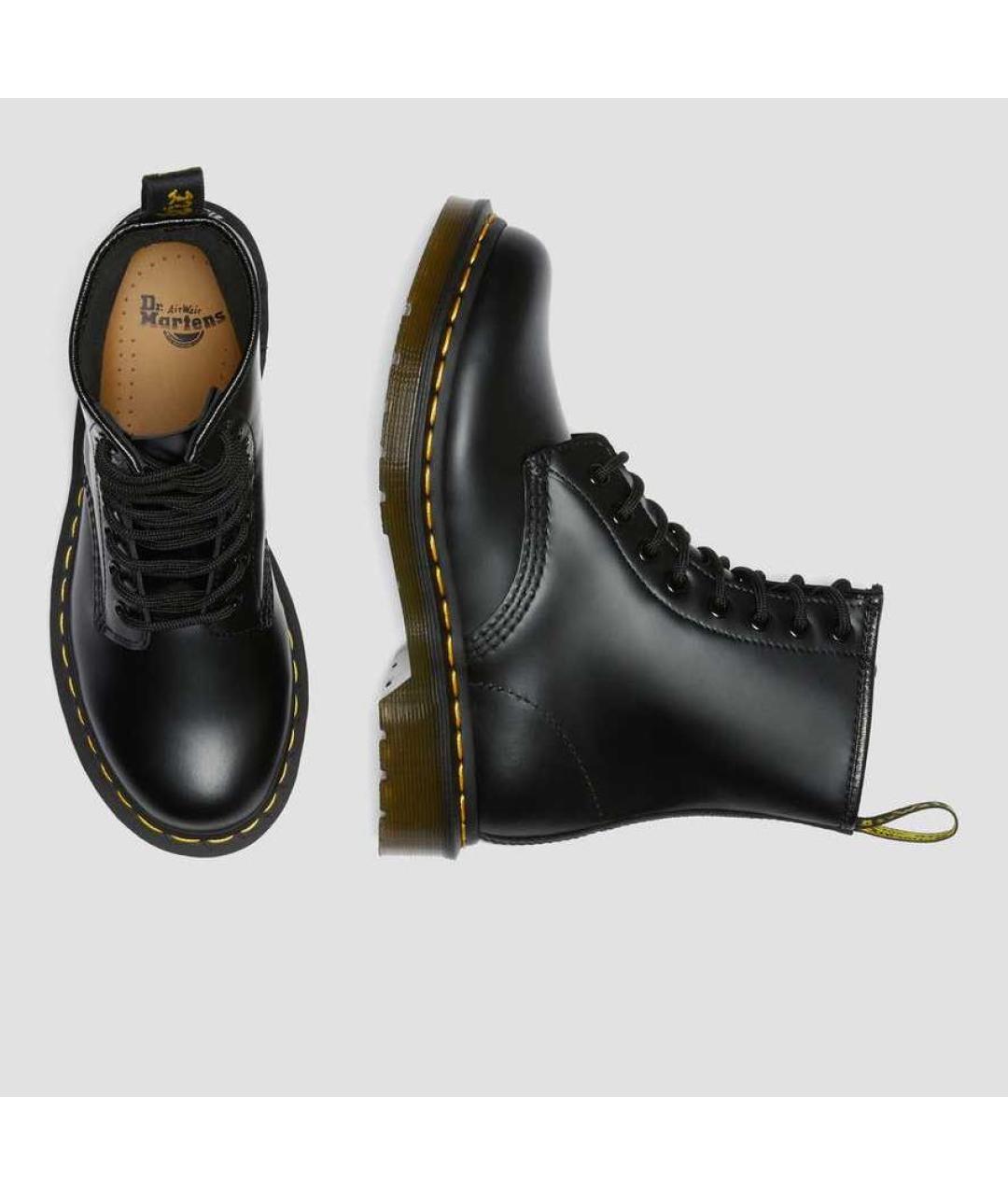 DR. MARTENS Черные кожаные высокие ботинки, фото 4