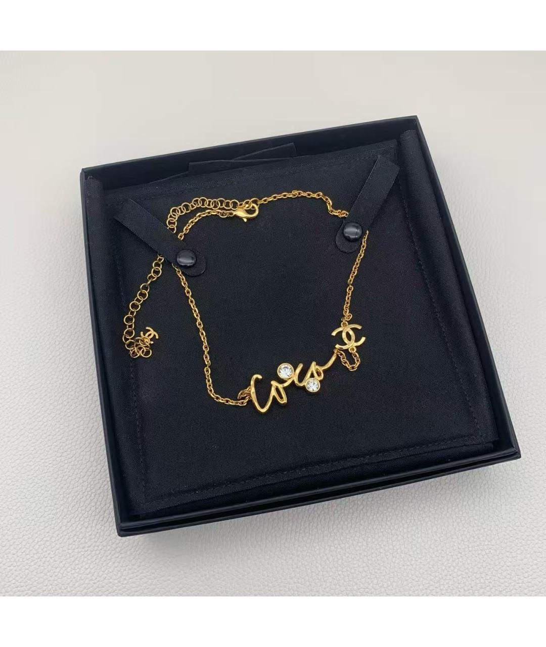 CHANEL Золотое металлическое колье, фото 2