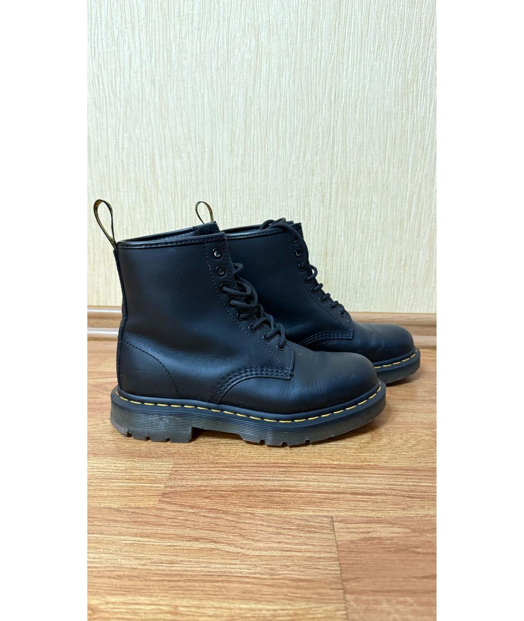 DR. MARTENS Черные кожаные ботинки, фото 6
