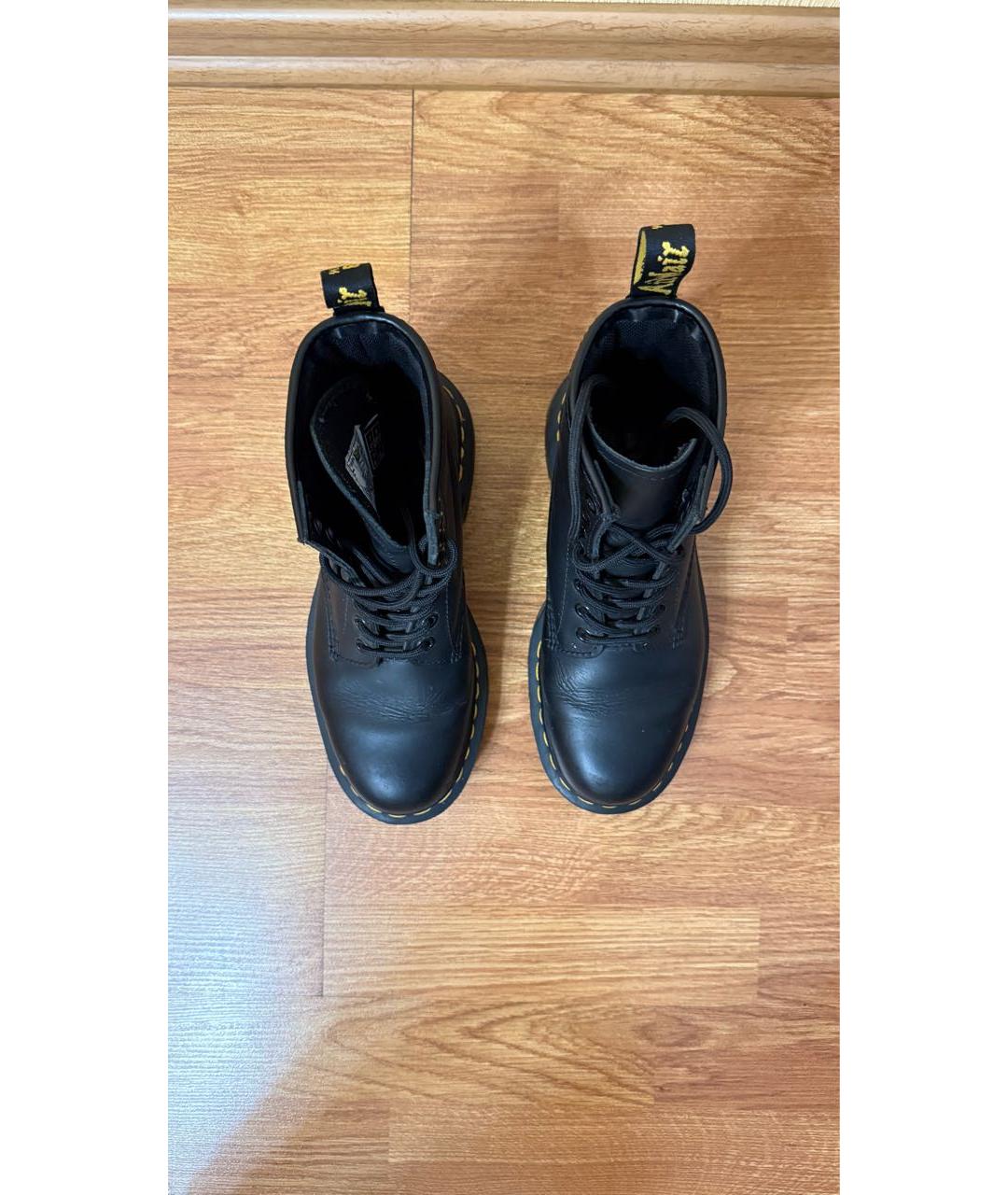 DR. MARTENS Черные кожаные ботинки, фото 3