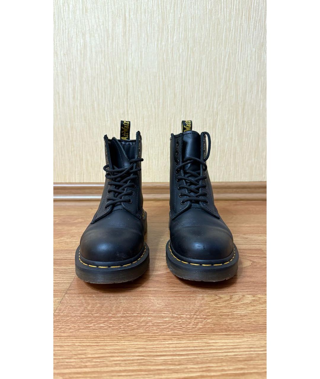 DR. MARTENS Черные кожаные ботинки, фото 2