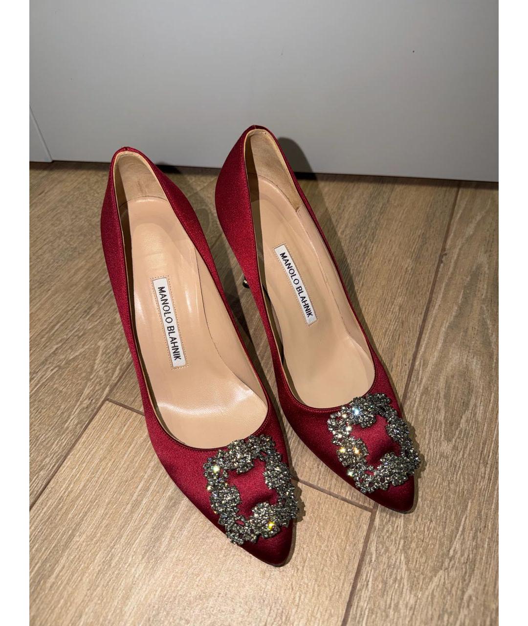 MANOLO BLAHNIK Бордовые туфли, фото 2