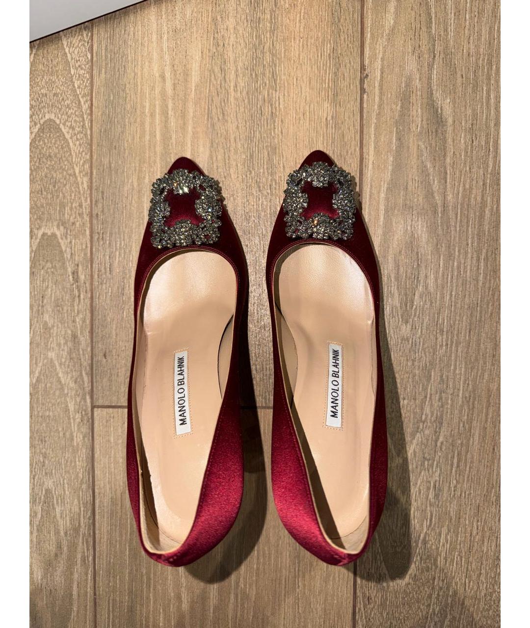 MANOLO BLAHNIK Бордовые туфли, фото 3