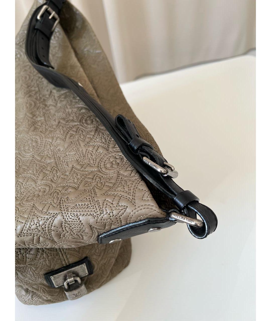 LOUIS VUITTON Бежевая деним сумка через плечо, фото 6