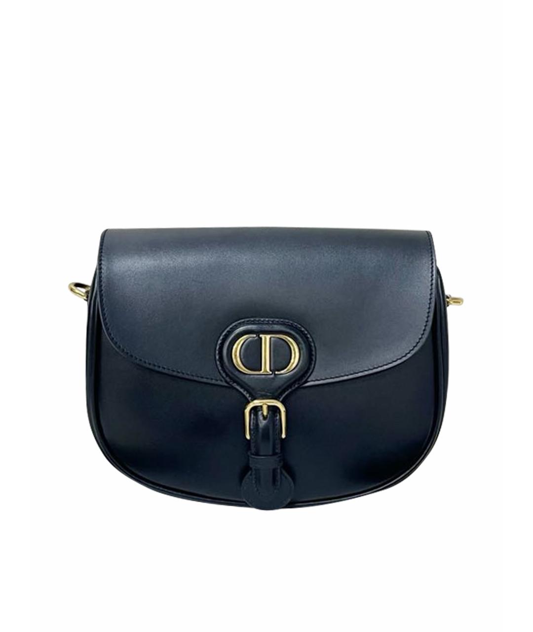 CHRISTIAN DIOR Черная кожаная сумка через плечо, фото 1