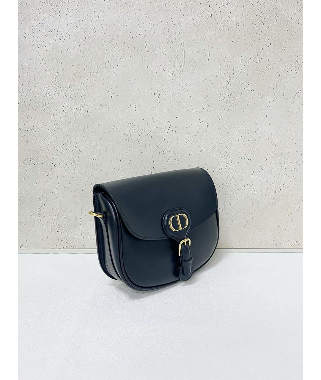 CHRISTIAN DIOR Черная кожаная сумка через плечо, фото 4