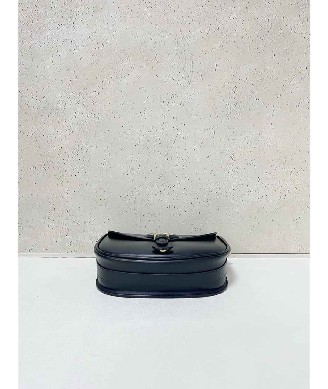 CHRISTIAN DIOR Черная кожаная сумка через плечо, фото 6