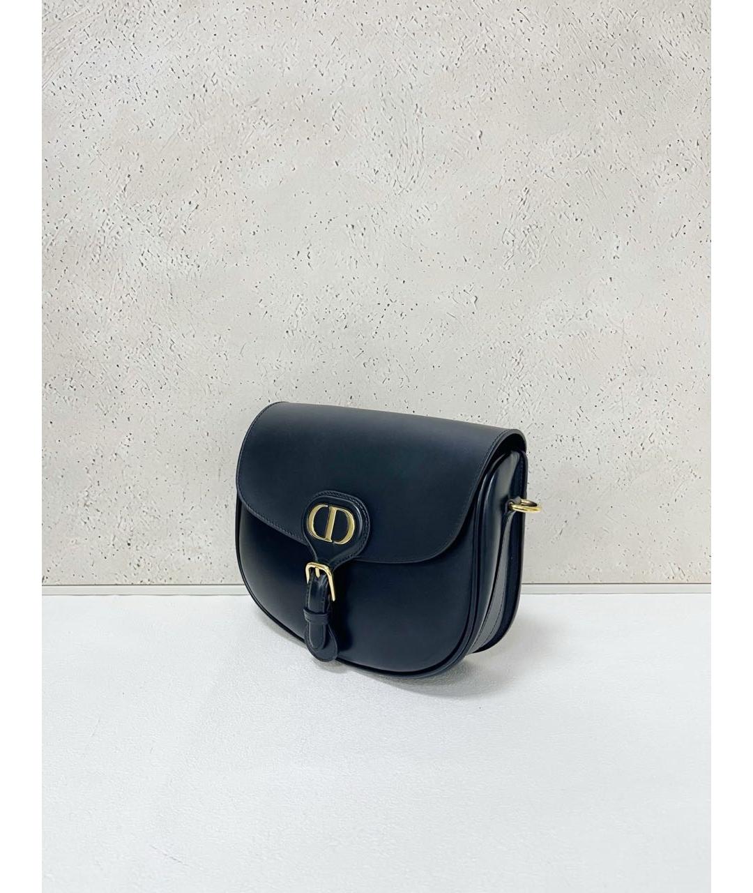 CHRISTIAN DIOR Черная кожаная сумка через плечо, фото 5