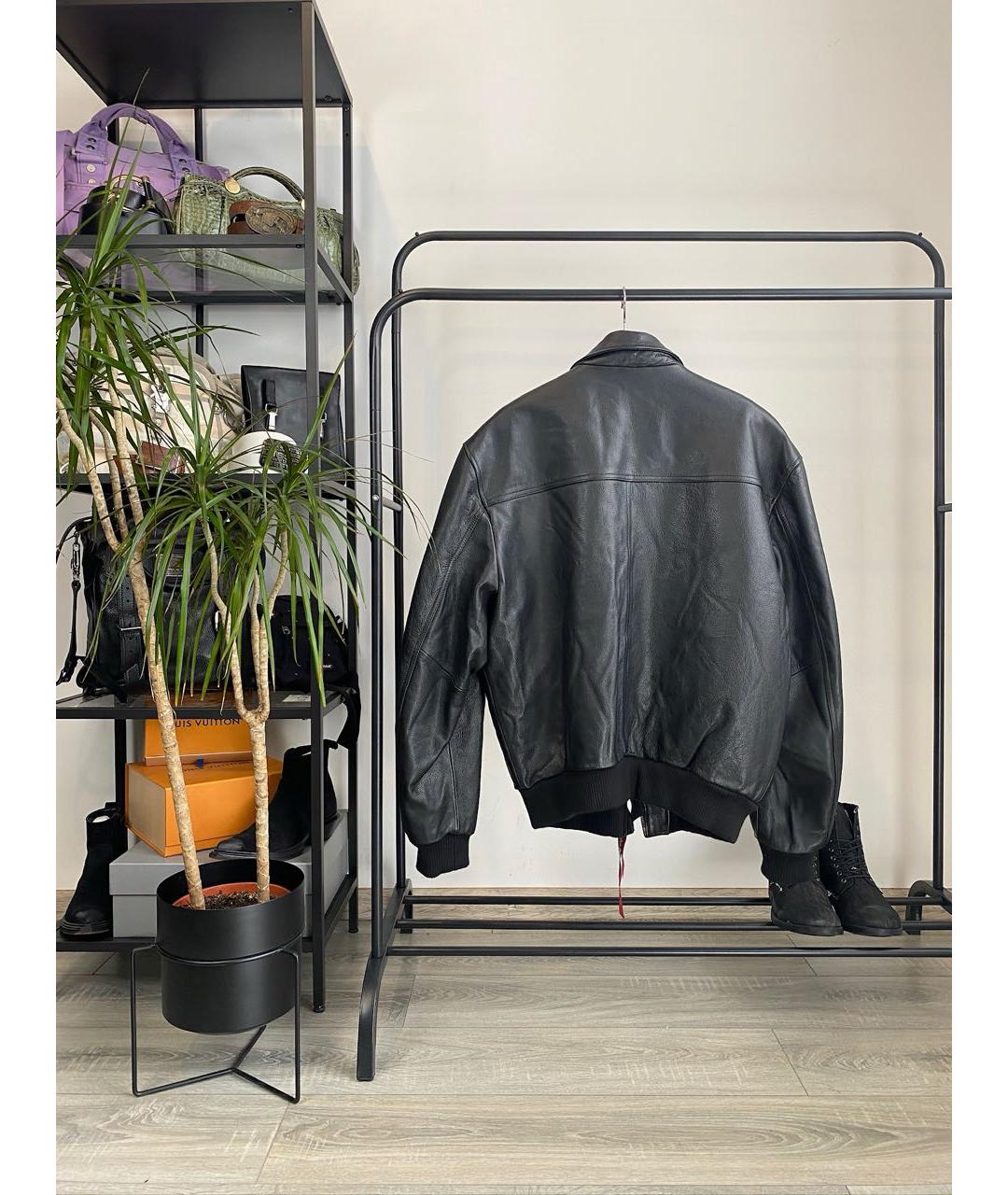 ALPHA INDUSTRIES Черная кожаная куртка, фото 7