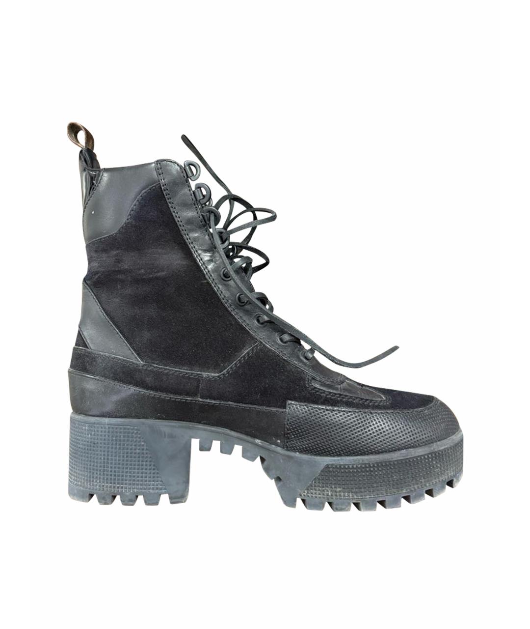 LOUIS VUITTON Черные кожаные ботинки, фото 1