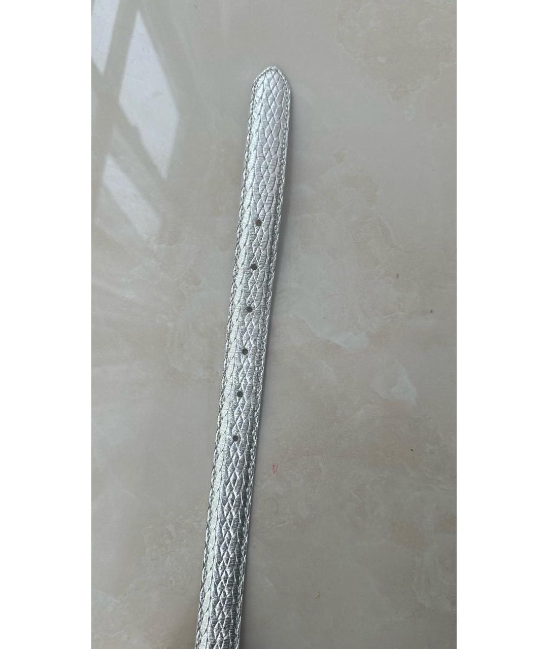 VERSACE Серебрянный кожаный ремень, фото 4