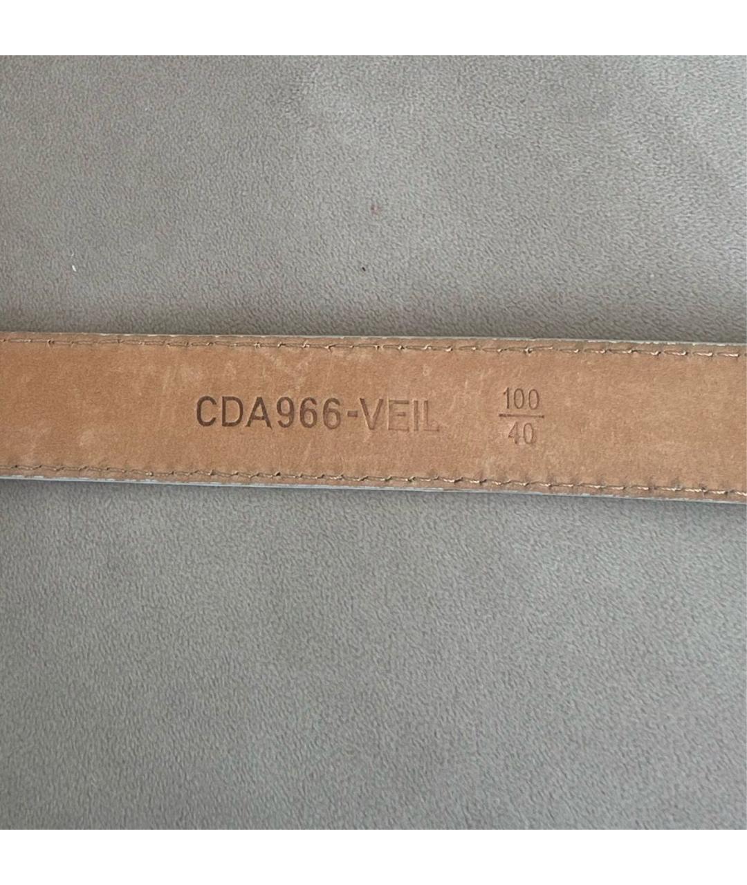 VERSACE Серебрянный кожаный ремень, фото 2