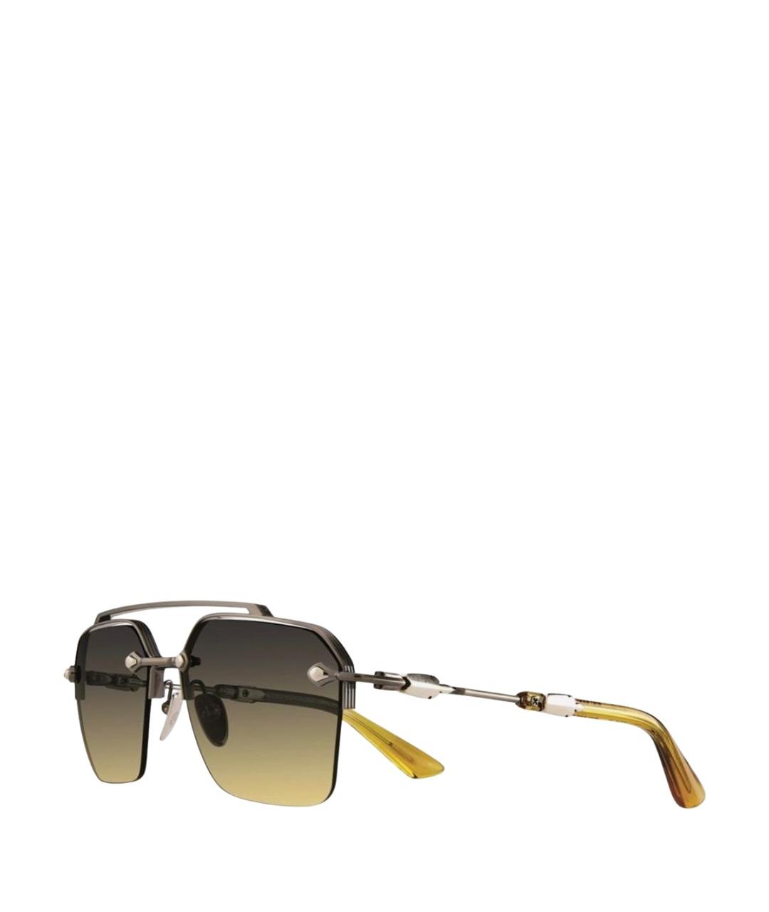 CHROME HEARTS Серебряные металлические солнцезащитные очки, фото 1