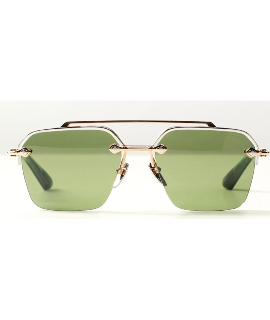 CHROME HEARTS Золотые металлические солнцезащитные очки, фото 3