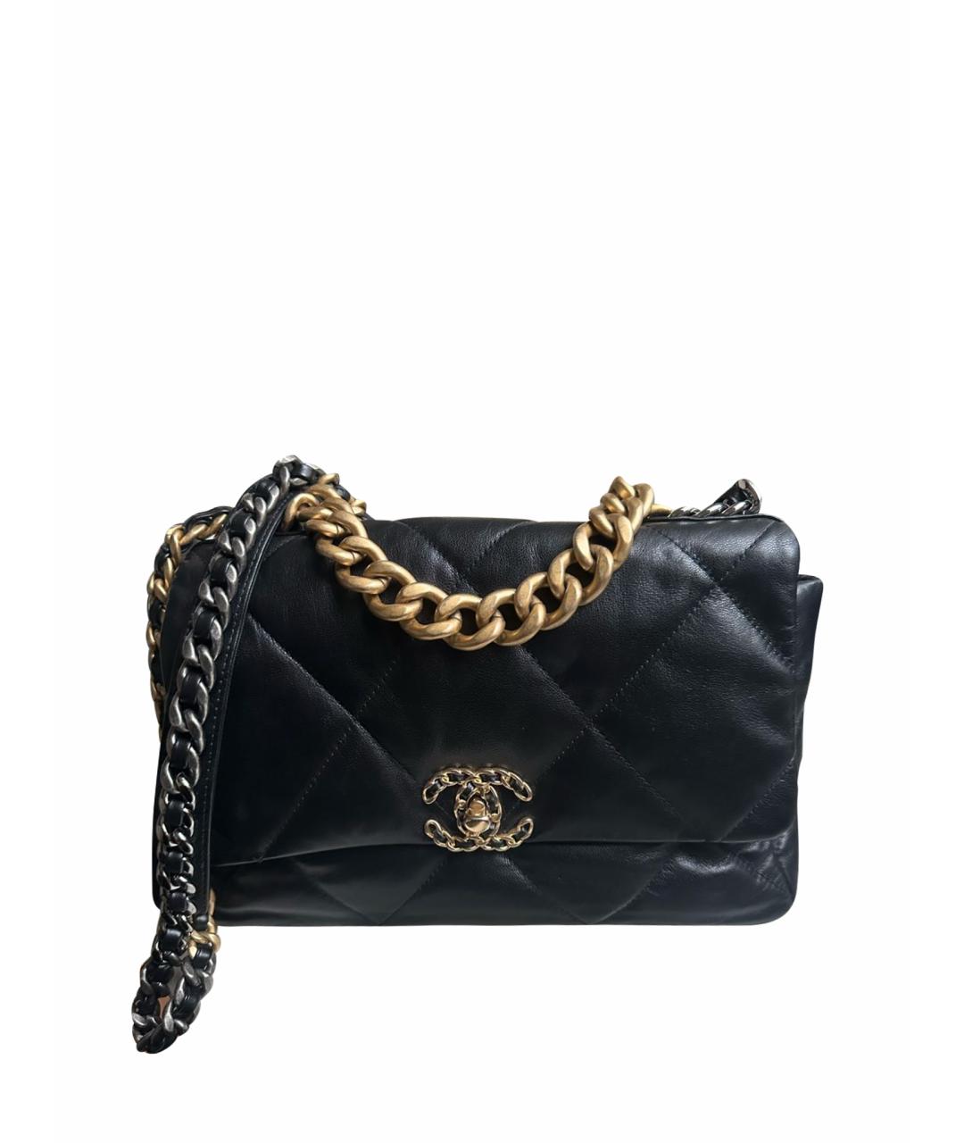 CHANEL Черная кожаная сумка через плечо, фото 1