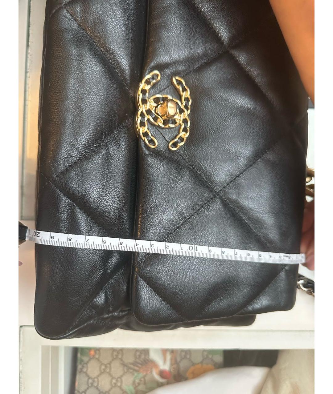 CHANEL Черная кожаная сумка через плечо, фото 6