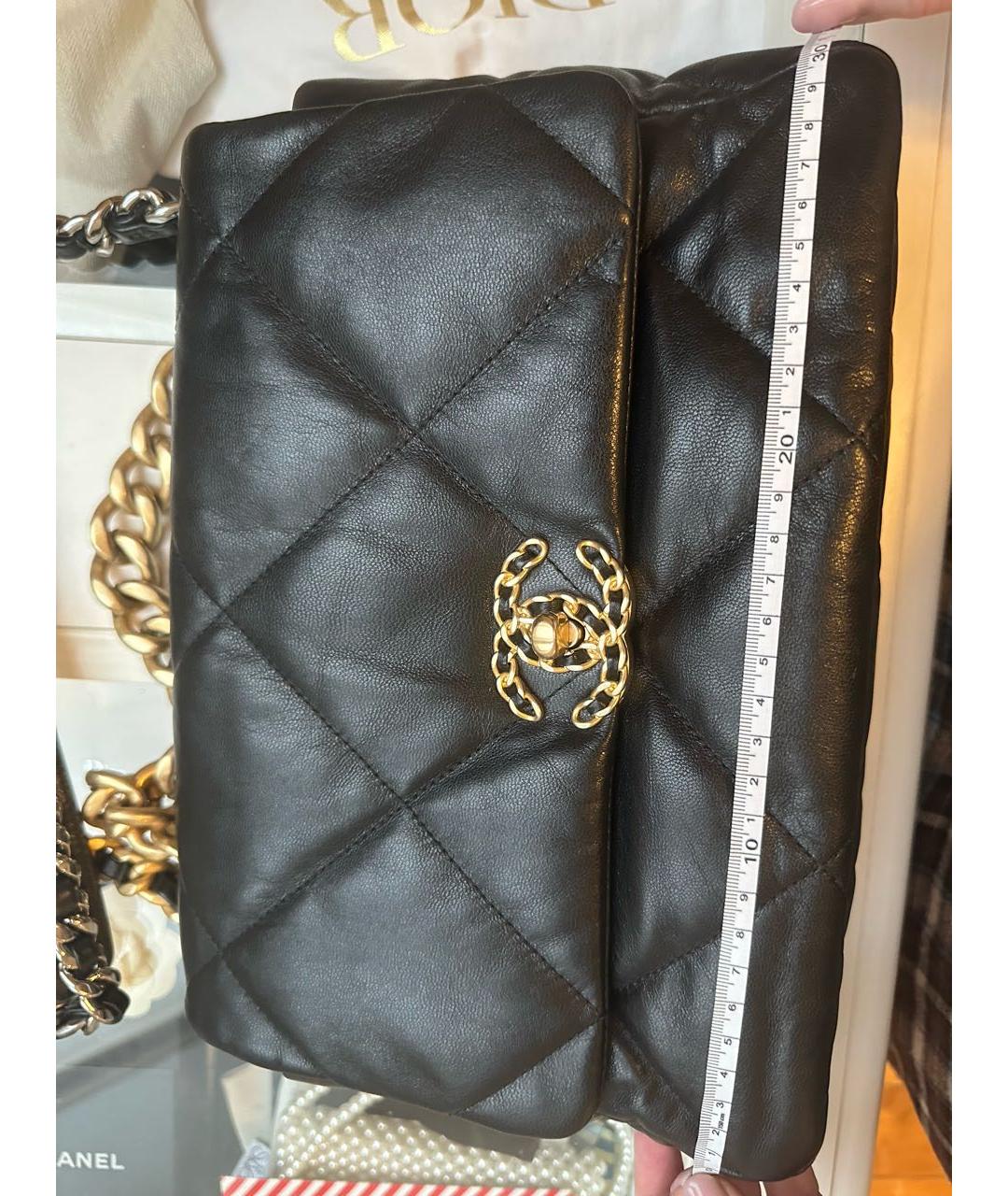 CHANEL Черная кожаная сумка через плечо, фото 7