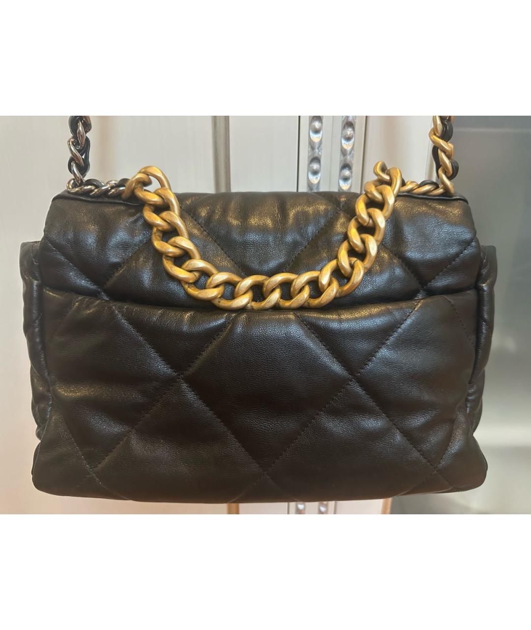 CHANEL Черная кожаная сумка через плечо, фото 3