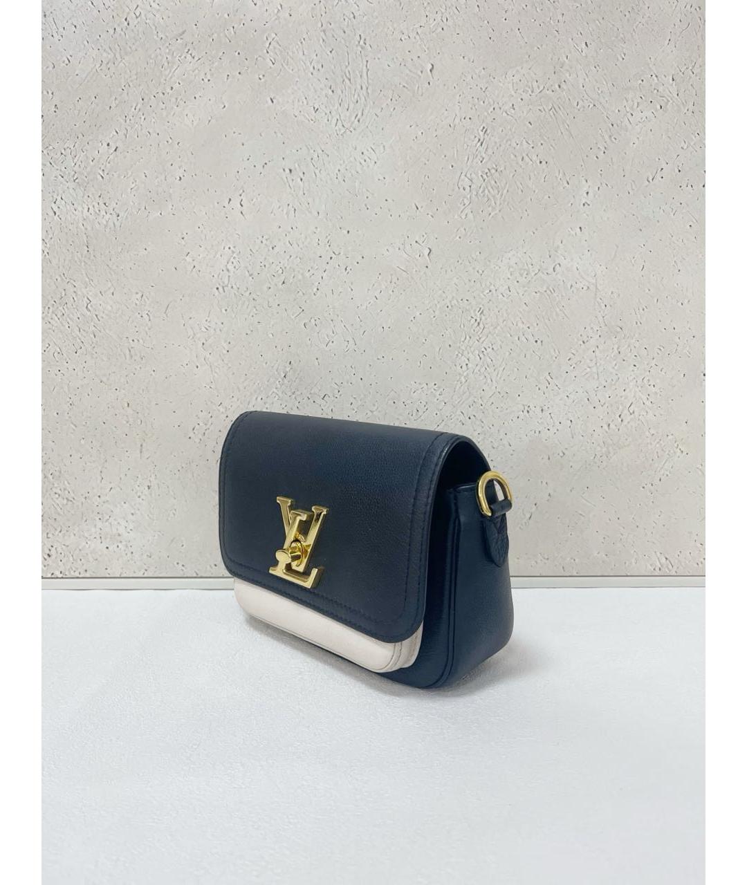 LOUIS VUITTON Черная кожаная сумка через плечо, фото 4