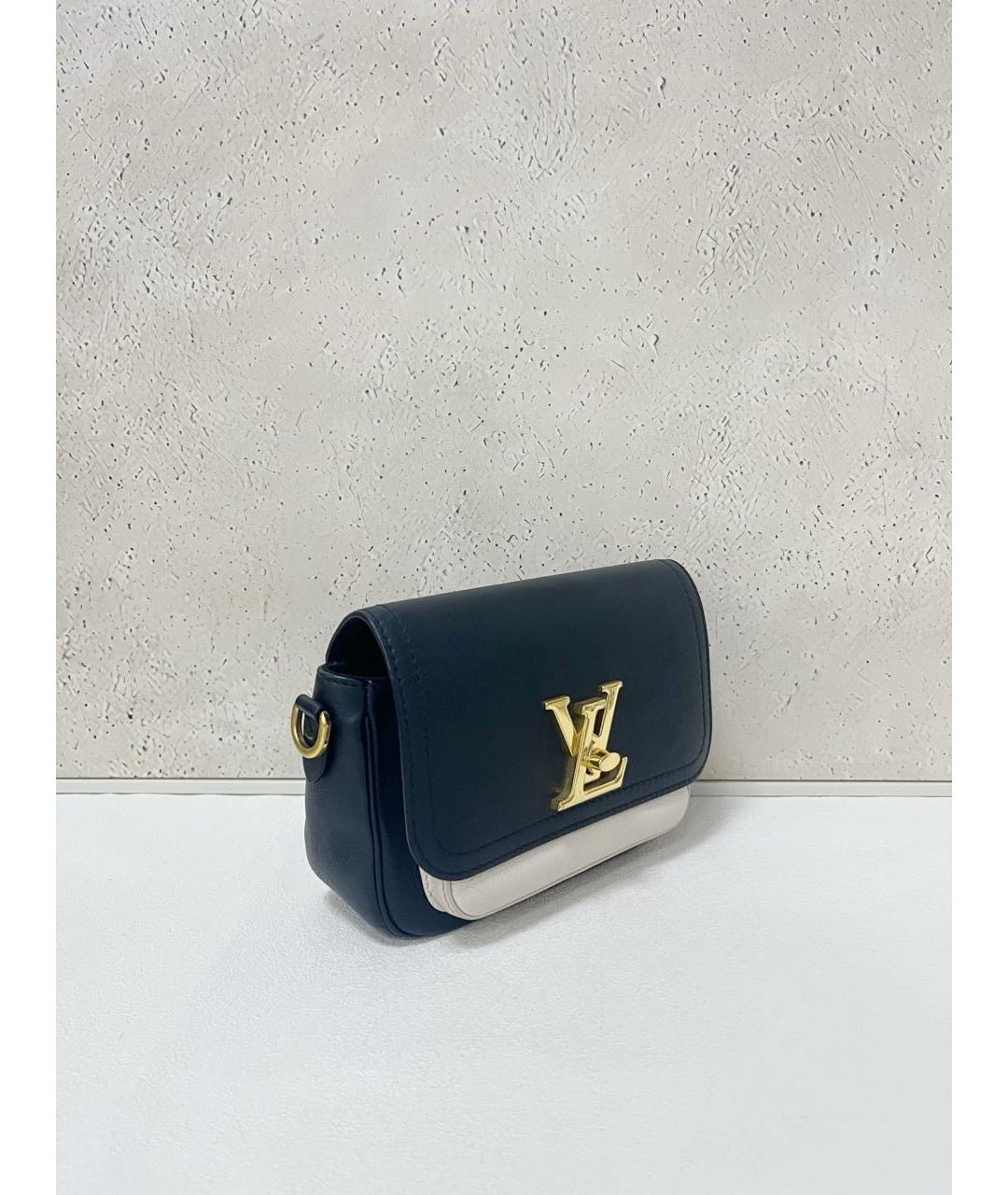 LOUIS VUITTON Черная кожаная сумка через плечо, фото 5