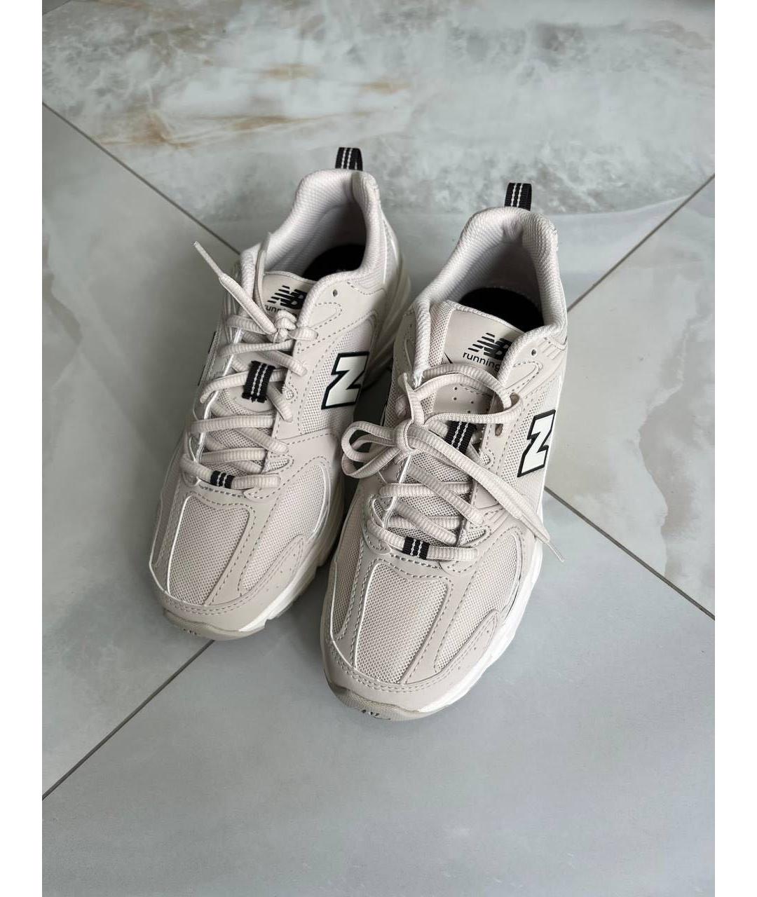 NEW BALANCE Бежевые кожаные кроссовки, фото 3