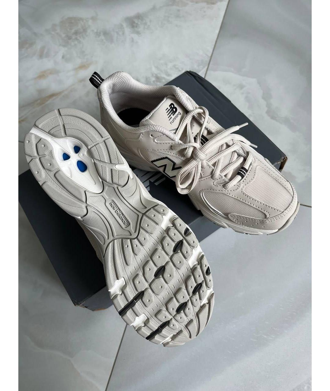 NEW BALANCE Бежевые кожаные кроссовки, фото 7