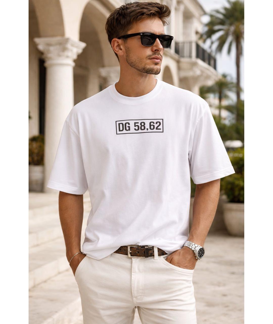 DOLCE&GABBANA Белая хлопковая футболка, фото 8