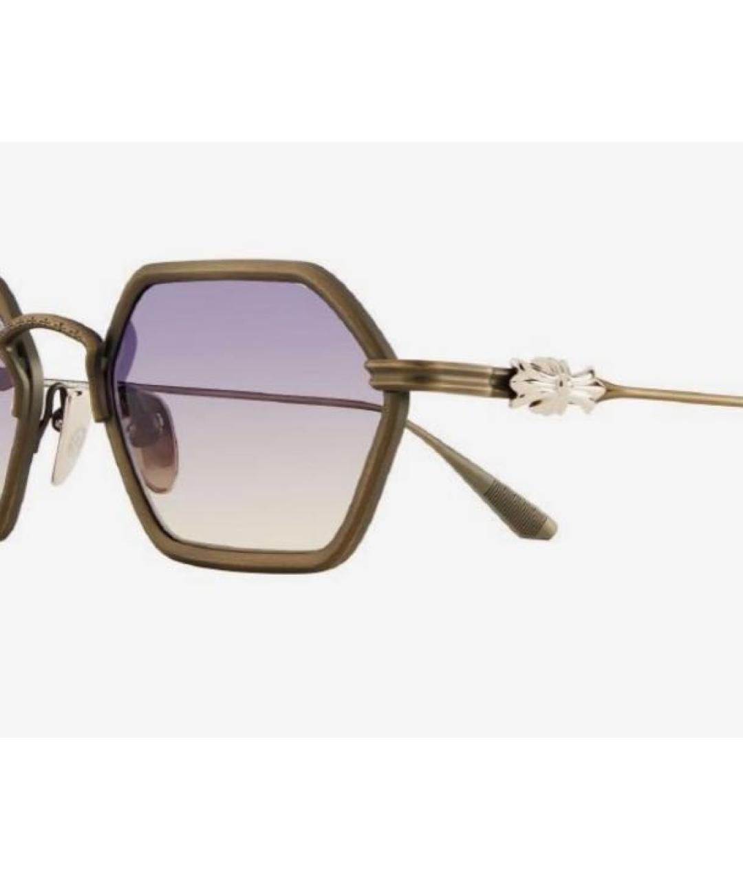 CHROME HEARTS Хаки металлические солнцезащитные очки, фото 2