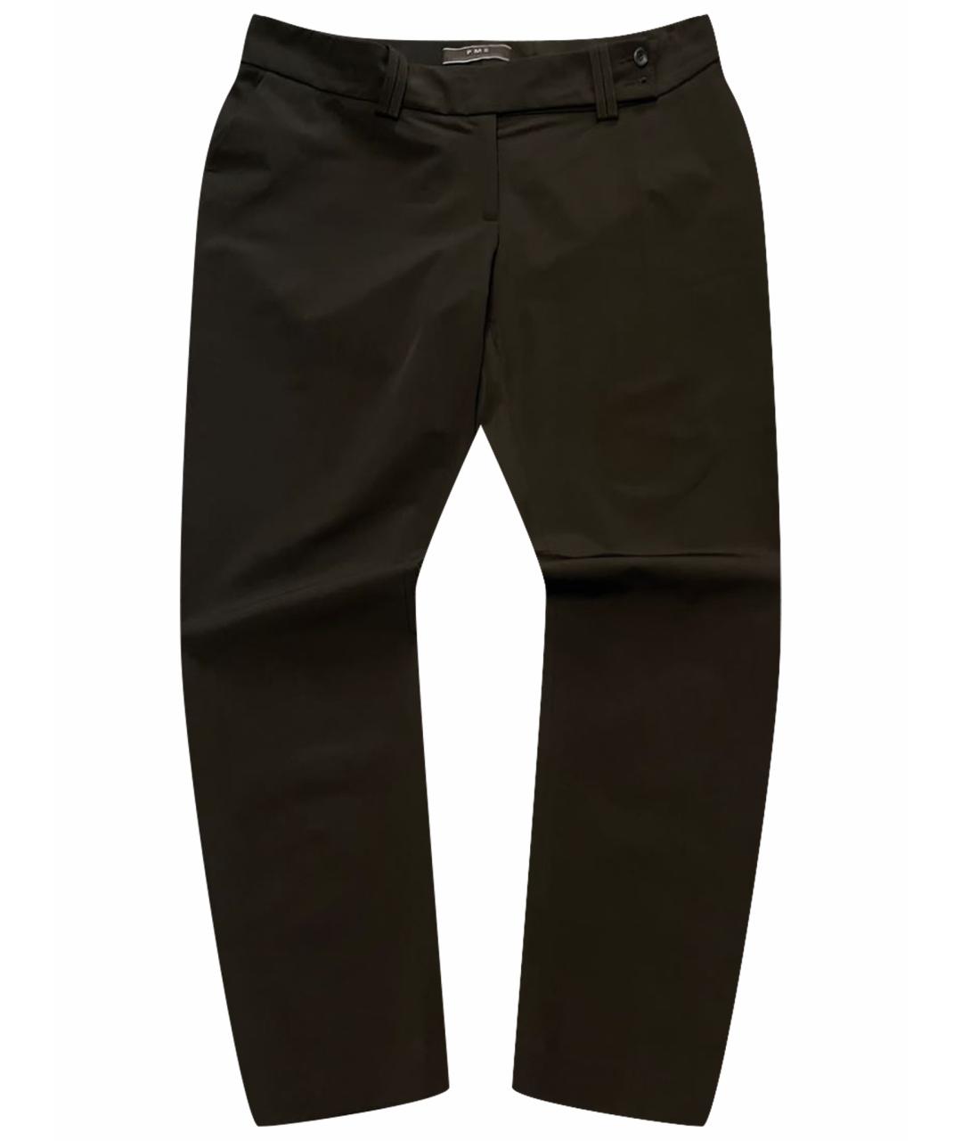 PESERICO Коричневые полиэстеровые прямые брюки, фото 1