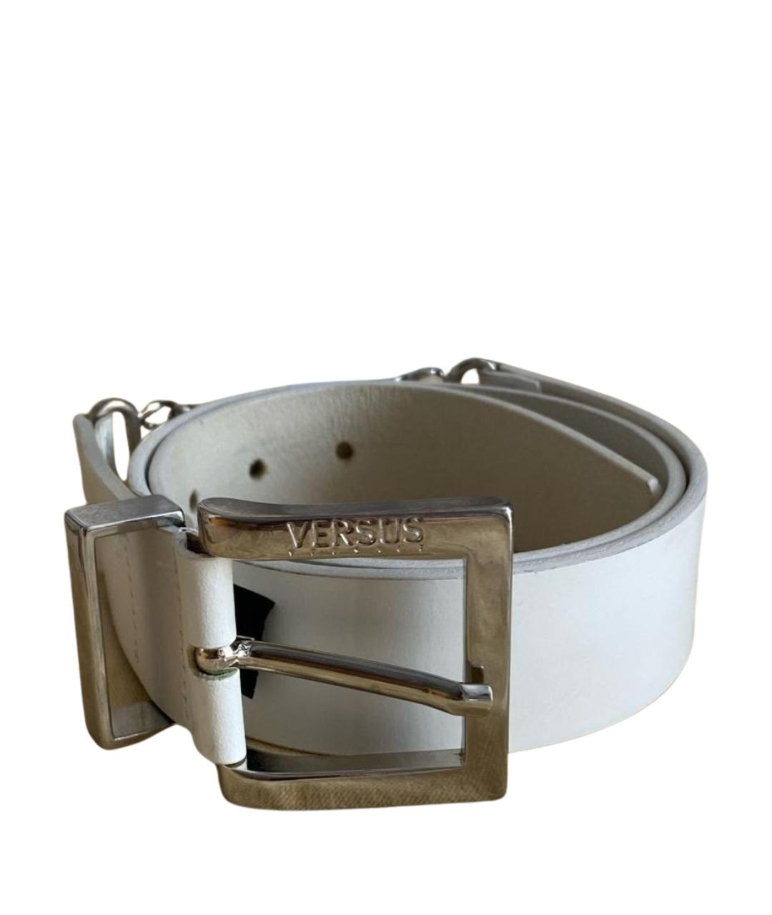 VERSUS VERSACE Белый кожаный ремень, фото 1
