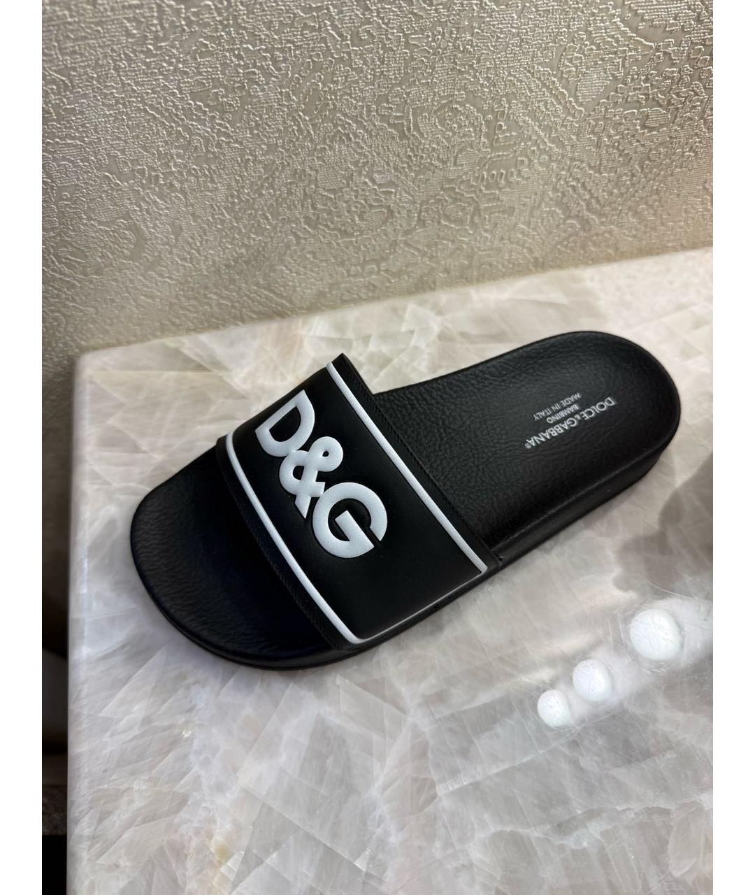 DOLCE & GABBANA KIDS Черные сандалии и шлепанцы, фото 5