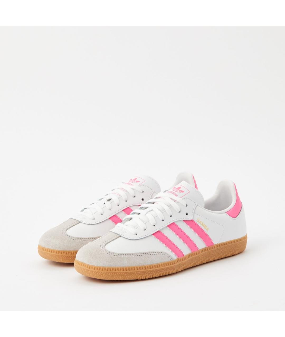 ADIDAS Розовые кожаные кроссовки, фото 2