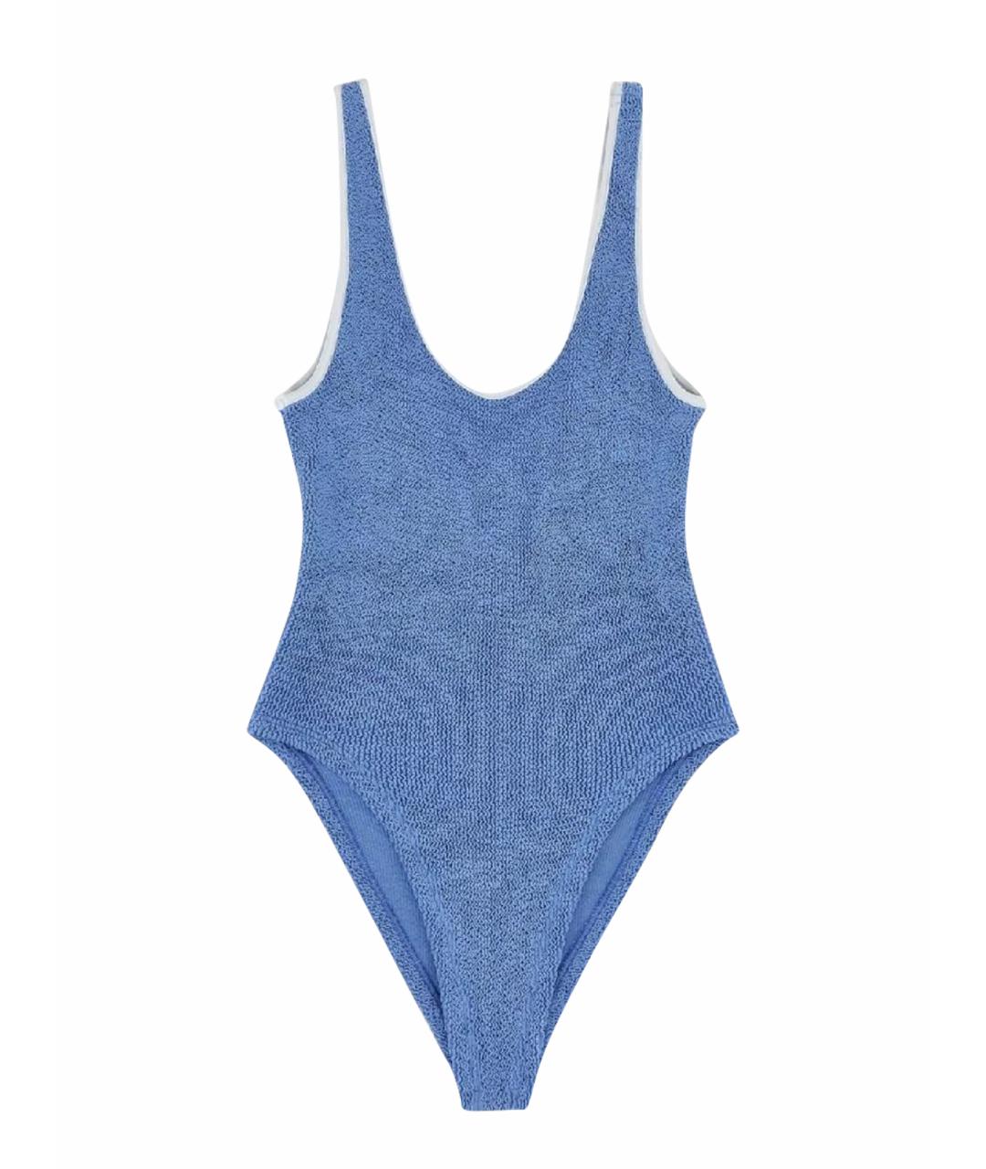 HUNZA G Голубой полиамидовый купальник, фото 1