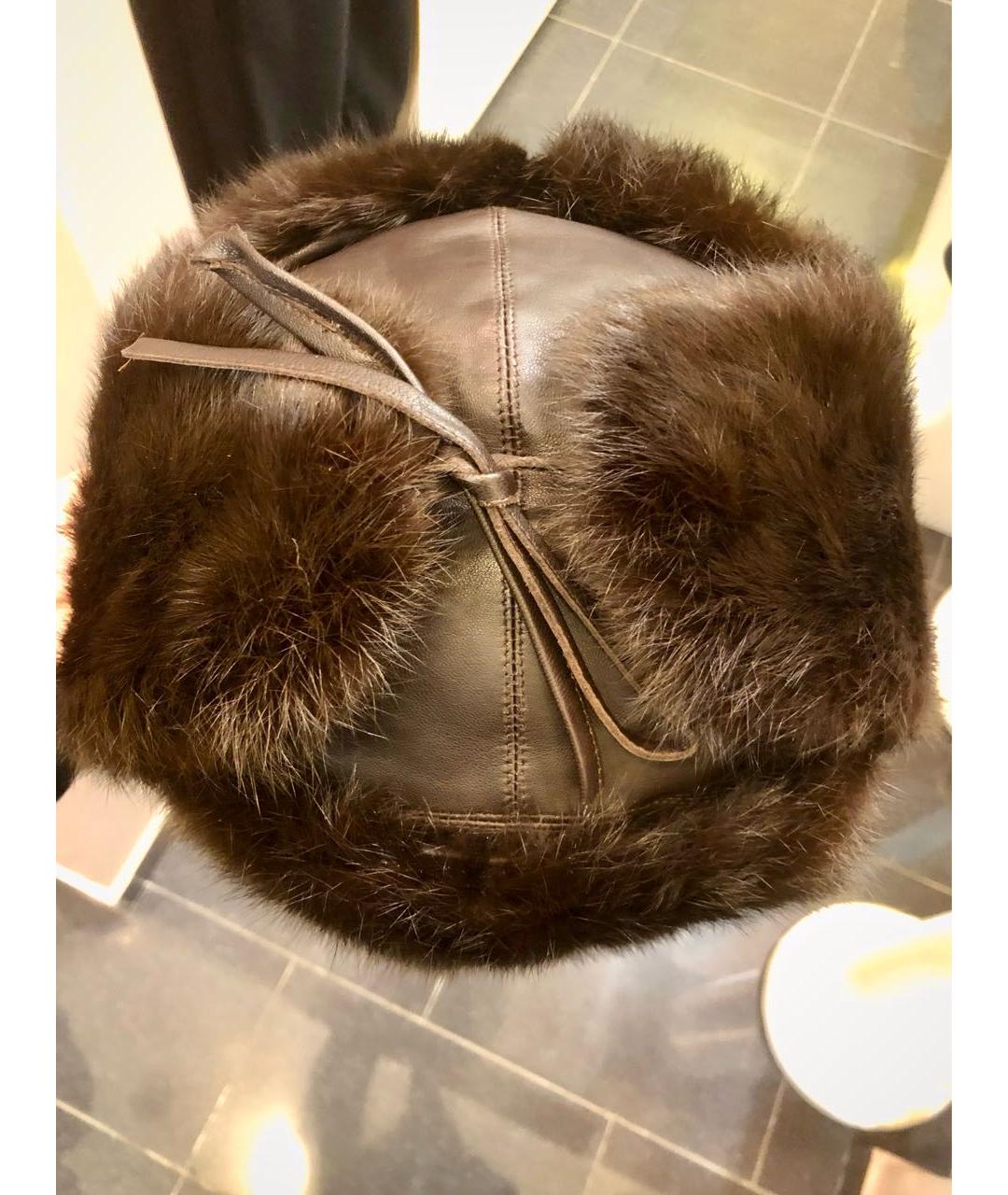 BORSALINO Коричневая кожаная шапка, фото 5